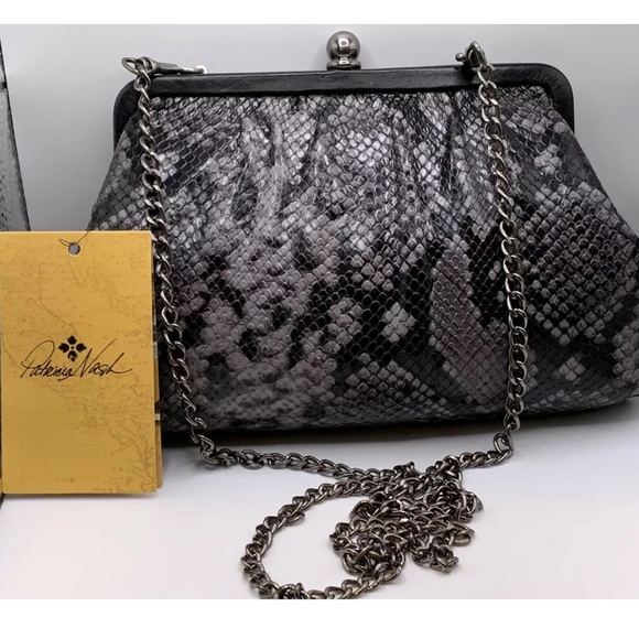 Patricia Nash Bags Nwt Patricia Nash Ealing Frame Metallic Python Leather Crossbody Bag